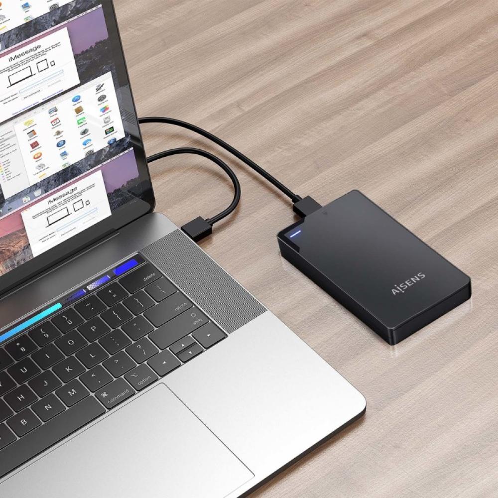 AISENS - Caja Externa 2,5? 9.5mm SATA a USB 3.0/USB3.1 Gen1, Negra