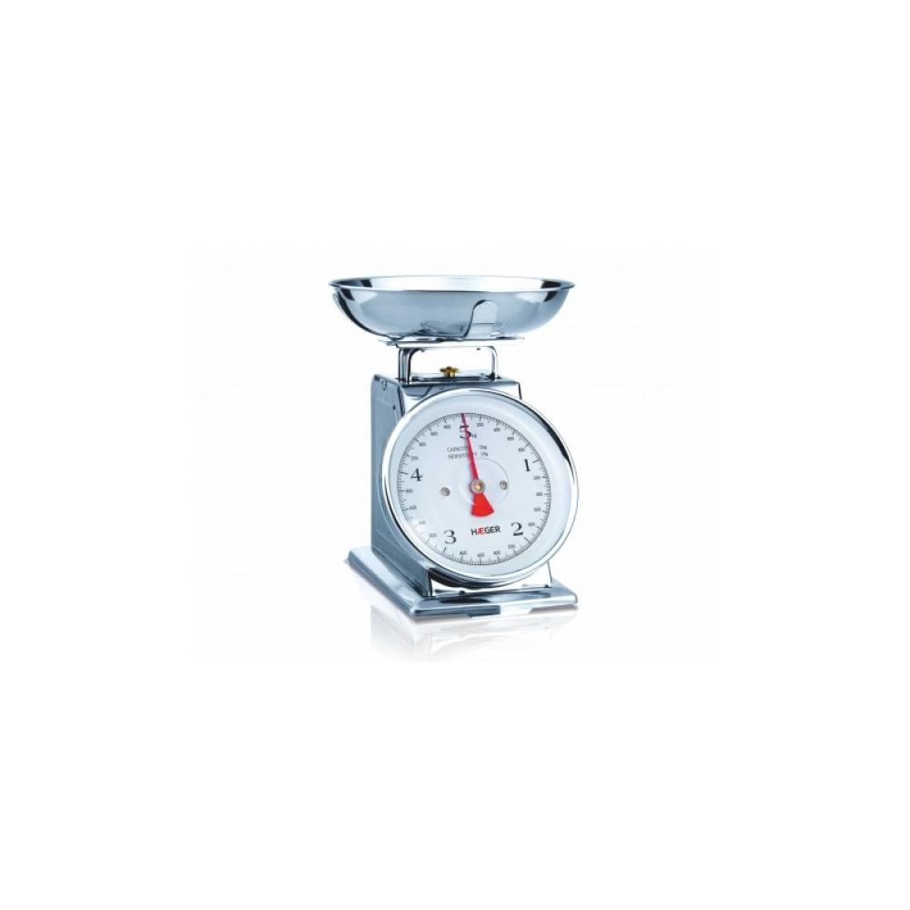 Haeger - Grandmother Acero inoxidable Encimera Plaza Báscula de cocina mecánica