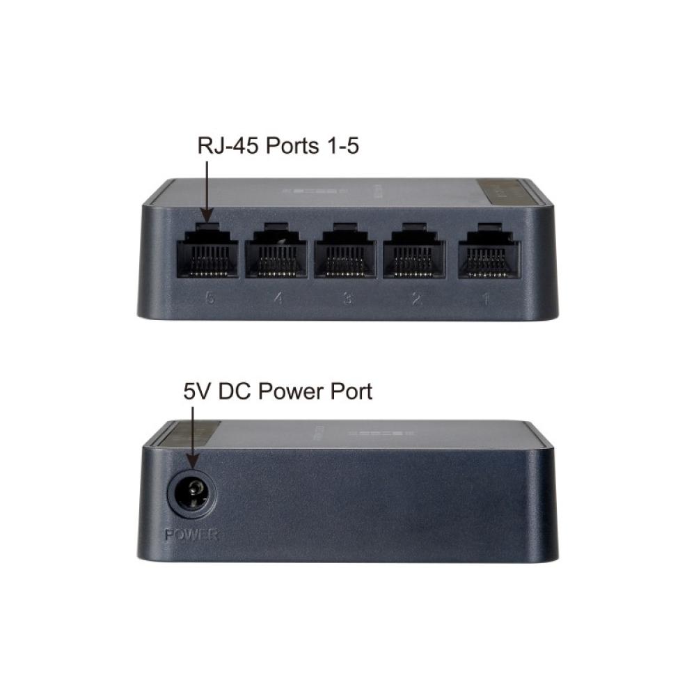 LevelOne - FEU-0512 switch No administrado Fast Ethernet (10/100) Negro