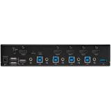 StarTech.com - Switch Conmutador KVM de 4 Puertos HDMI 2.0 4K para 1 Monitor - Vídeo de 4K y 60Hz Ultra HD - HDR - Hub Ladrón US