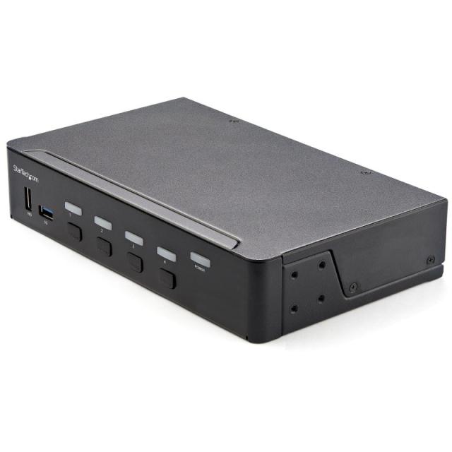 StarTech.com - Switch Conmutador KVM de 4 Puertos HDMI 2.0 4K para 1 Monitor - Vídeo de 4K y 60Hz Ultra HD - HDR - Hub Ladrón US