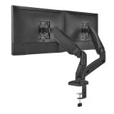 AISENS - Soporte De Mesa Pro Contrapeso Giratorio E Inclinable Para Monitor/TV 9kg (3 Pivotes, 2 Brazos) De 17-32, Negro