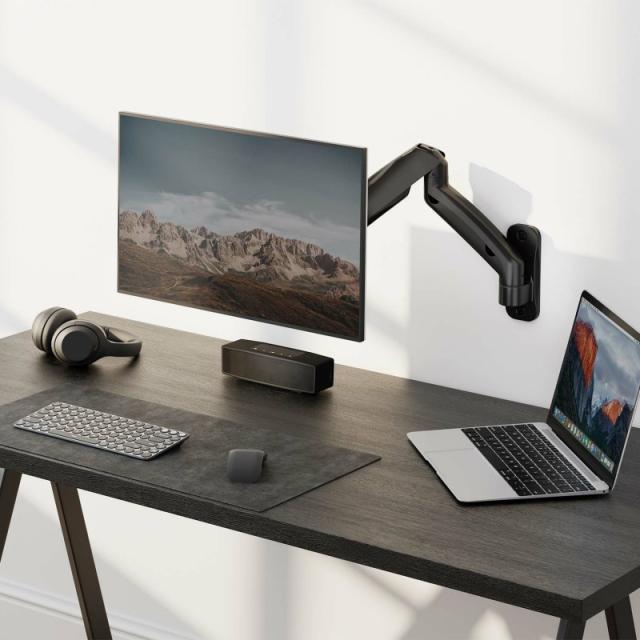 AISENS - Soporte De Pared Pro Contrapeso Giratorio E Inclinable Para Monitor/tv 9kg (3 Pivotes, 1 Brazo) De 17-32, Negro