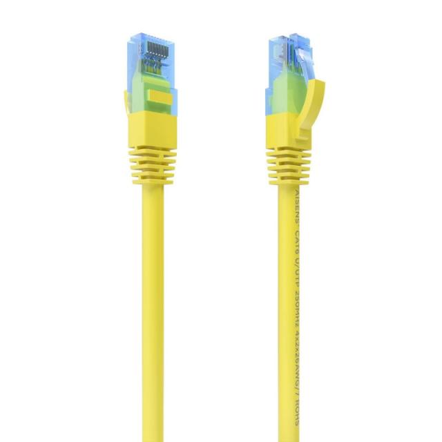 AISENS - Cable De Red Latiguillo RJ45 Cat.6 UTP AWG26 CCA, Amarillo, 0.5 m
