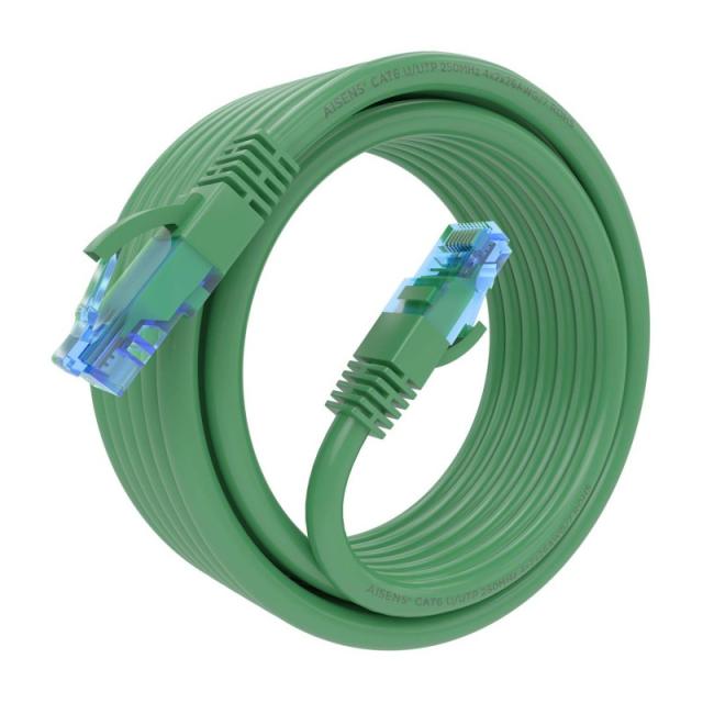 AISENS - Cable De Red Latiguillo RJ45 Cat.6 UTP AWG26 CCA, Verde, 5.0 m
