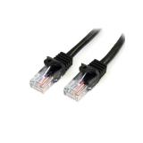 StarTech.com - Cable de 2m Negro de Red Fast Ethernet Cat5e RJ45 sin Enganche - Cable Patch Snagless