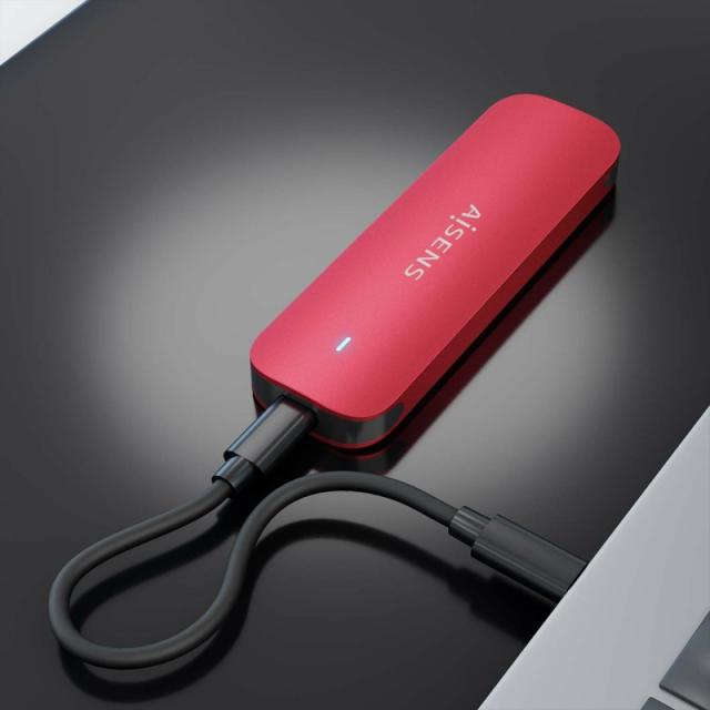 AISENS - ASM2-027RED caja para disco duro externo Caja externa para unidad de estado sólido (SSD) Rojo M.2