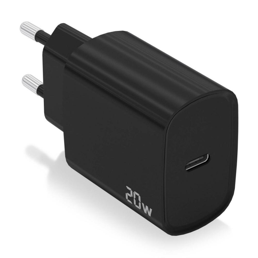 AISENS - Cargador USB-C PD3.0 1 Puerto 1xUSB-C 20W, Negro