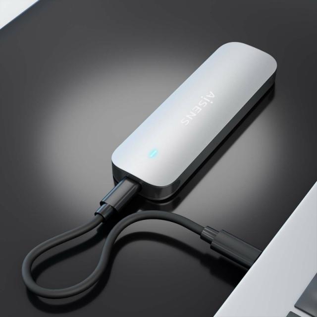 AISENS - Caja Externa M.2 (NGFF) ASM2-025SL NVMe a USB3.2 Gen2, Plata