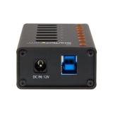 StarTech.com - Concentrador USB 3.0 de 7 Puertos con Caja de Metal - 5Gbps - Hub de Sobremesa o Montaje en Pared