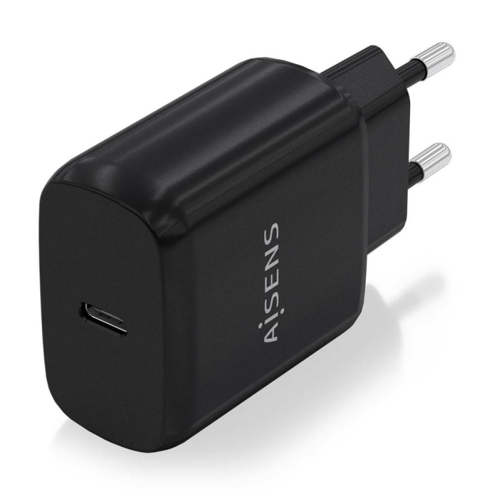 AISENS - Cargador USB-C PD3.0 1 Puerto 1xUSB-C 25W, Negro