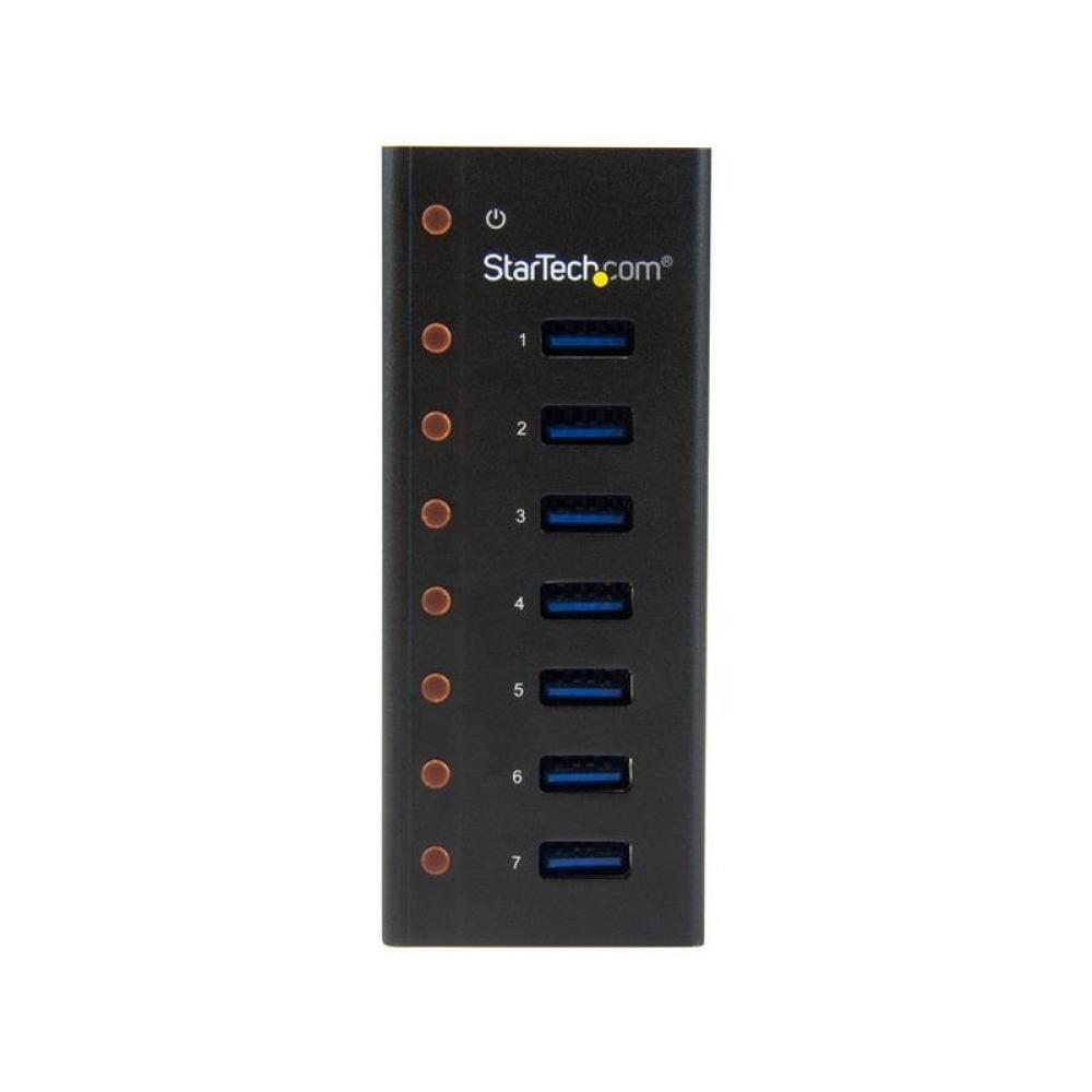StarTech.com - Concentrador USB 3.0 de 7 Puertos con Caja de Metal - 5Gbps - Hub de Sobremesa o Montaje en Pared