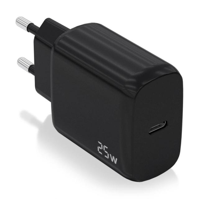 AISENS - Cargador USB-C PD3.0 1 Puerto 1xUSB-C 25W, Negro