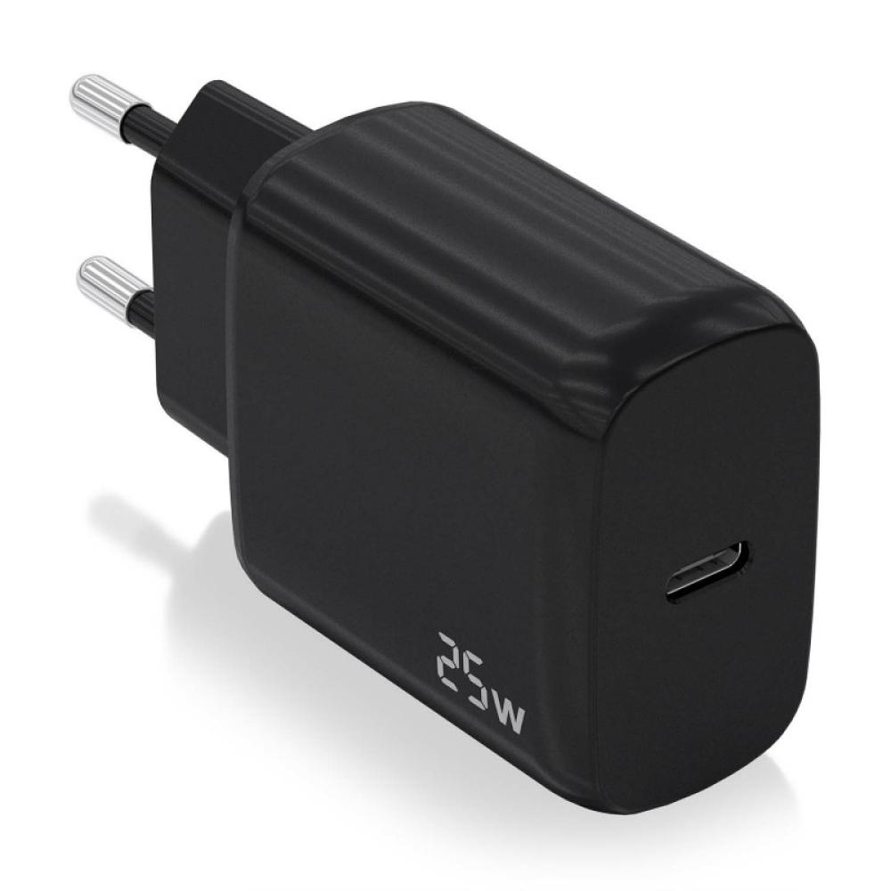 AISENS - Cargador USB-C PD3.0 1 Puerto 1xUSB-C 25W, Negro