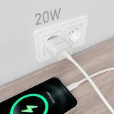 AISENS - Cargador USB-C PD3.0 1 Puerto 1xUSB-C 20W, Blanco