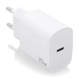 AISENS - Cargador USB-C PD3.0 1 Puerto 1xUSB-C 20W, Blanco