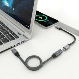 AISENS - Cable USB 3.2 Gen2x2 Aluminio 20Gbps 8K@30Hz 5A 100W, Tipo USB-C/M-USB-C/H, Gris, 1.5 m