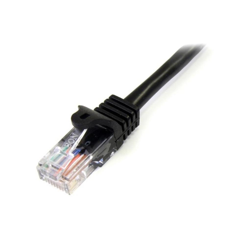 StarTech.com - Cable de 1m Negro de Red Fast Ethernet Cat5e RJ45 sin Enganche - Cable Patch Snagless