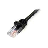 StarTech.com - Cable de 1m Negro de Red Fast Ethernet Cat5e RJ45 sin Enganche - Cable Patch Snagless