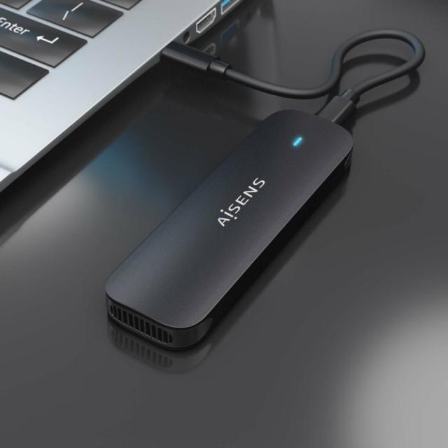 AISENS - Caja Externa M.2 (NGFF) ASM2-024B NVMe a USB3.2 Gen2, Negra