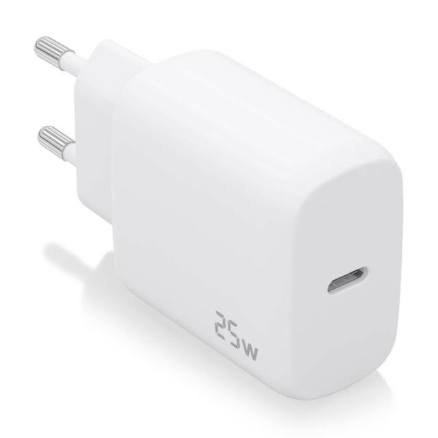 AISENS - Cargador USB-C PD3.0 1 Puerto 1xUSB-C 25W, Blanco