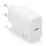 AISENS - Cargador USB-C PD3.0 1 Puerto 1xUSB-C 25W, Blanco