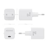AISENS - Cargador GaN 35W, 1xUSB-C PD3.0 QC4.0, Blanco - ASCH-35W1P016-W