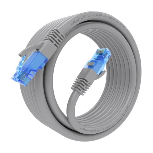 AISENS - Cable De Red Latiguillo RJ45 Cat.6 UTP AWG26 CCA, Gris, 5.0 m