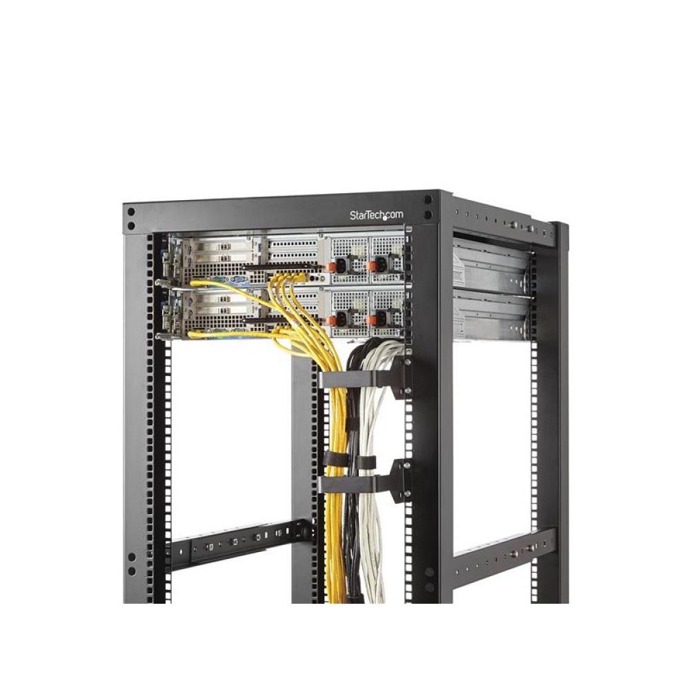 StarTech.com - Anilla Pasacables en D Multi-Direccional para Gestión de Cableado en Armarios Racks - 6x10cm