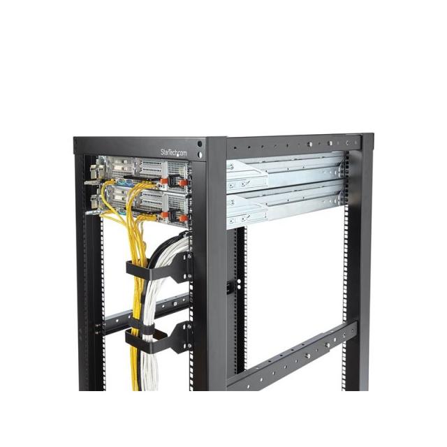 StarTech.com - Anilla Pasacables en D Multi-Direccional para Gestión de Cableado en Armarios Racks - 6x10cm