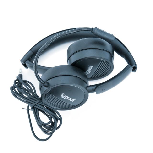 iggual - Auriculares con micro Dual Tech USB/3,5 mm
