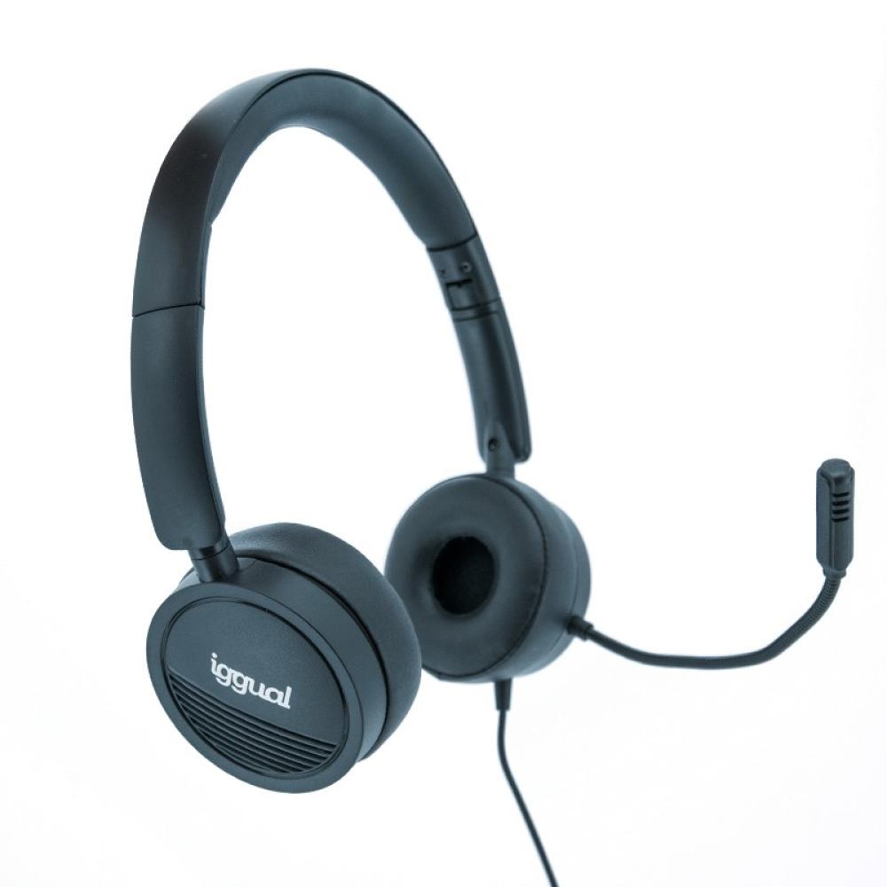 iggual - Auriculares con micro Dual Tech USB/3,5 mm