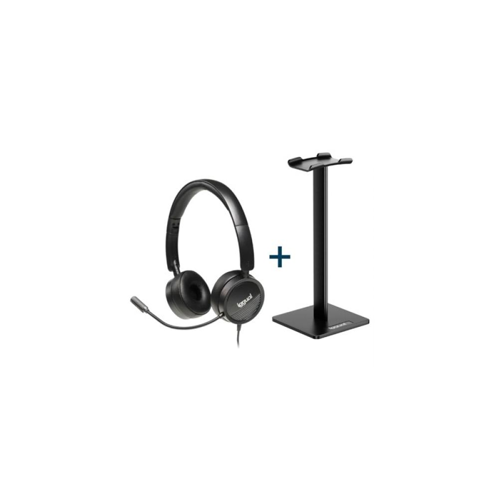 iggual - Kit auriculares Dual Tech + soporte SA22