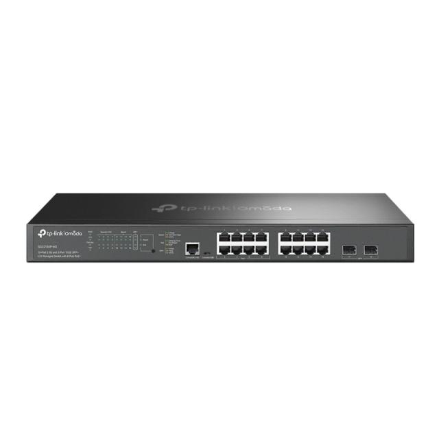 TP-Link - Omada SG3218XP-M2 switch Gestionado L2+ 2.5G Ethernet (100/1000/2500) Energía sobre Ethernet (PoE) 1U Negro