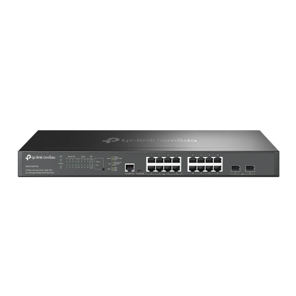 TP-Link - Omada SG3218XP-M2 switch Gestionado L2+ 2.5G Ethernet (100/1000/2500) Energía sobre Ethernet (PoE) 1U Negro