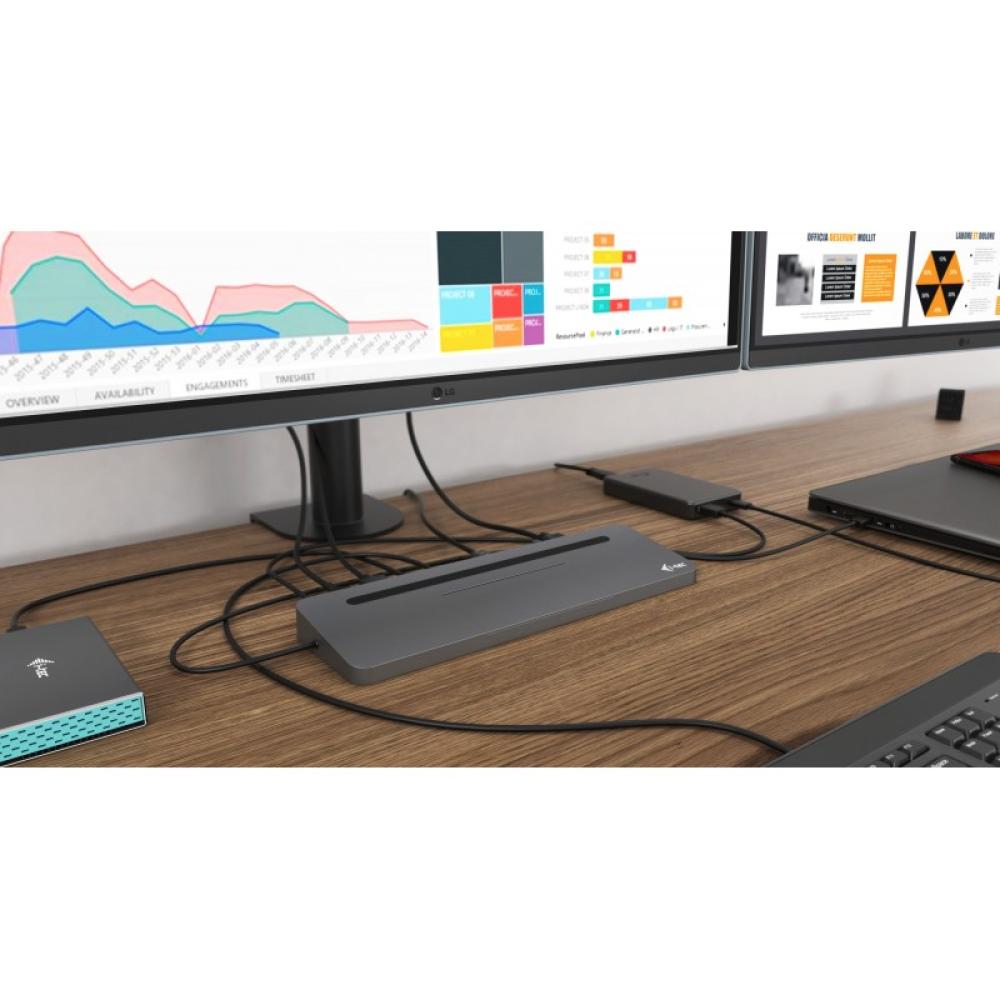 i-tec - Metal USB-C Ergonomic 4K 3x Display Docking Station + Power Delivery 85 W
