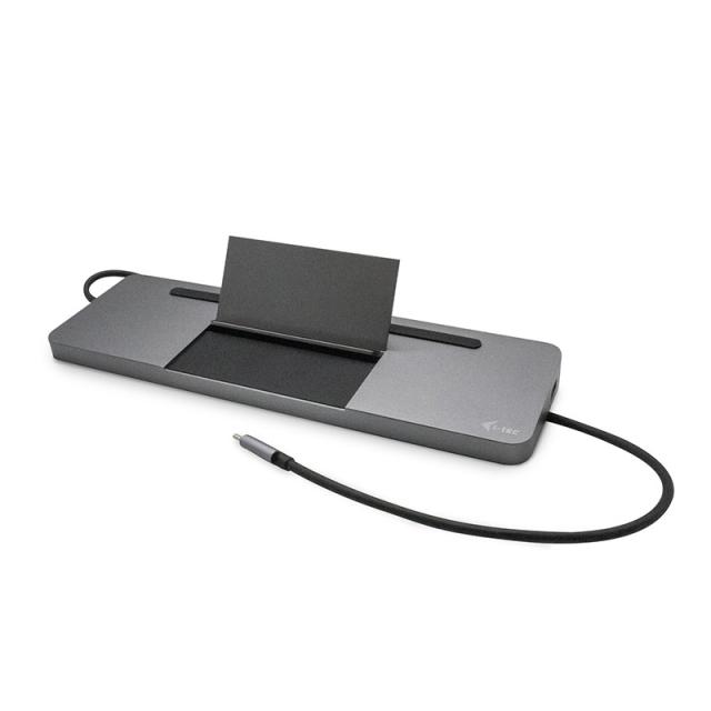 i-tec - Metal USB-C Ergonomic 4K 3x Display Docking Station + Power Delivery 85 W