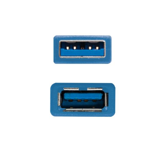 Nanocable - 10.01.0901-BL cable USB USB 3.2 Gen 1 (3.1 Gen 1) 1 m USB A Azul