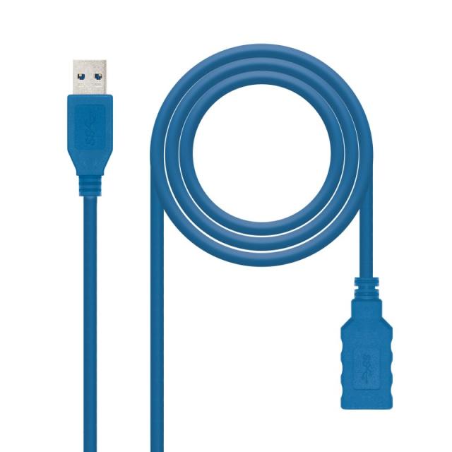 Nanocable - 10.01.0901-BL cable USB USB 3.2 Gen 1 (3.1 Gen 1) 1 m USB A Azul