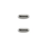 Nanocable - Cable USB-C 2.0 60W 3A, USB-C/M-USB-C/M, Blanco, 1 m