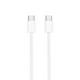 Nanocable - Cable USB-C 2.0 60W 3A, USB-C/M-USB-C/M, Blanco, 2 m