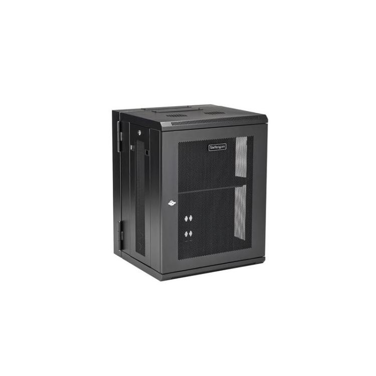 StarTech.com - Armario Rack de Pared para Servidores 15U 19" 4 Columnas y Estante 1U - Rack de Servidores de Montaje en Pared co