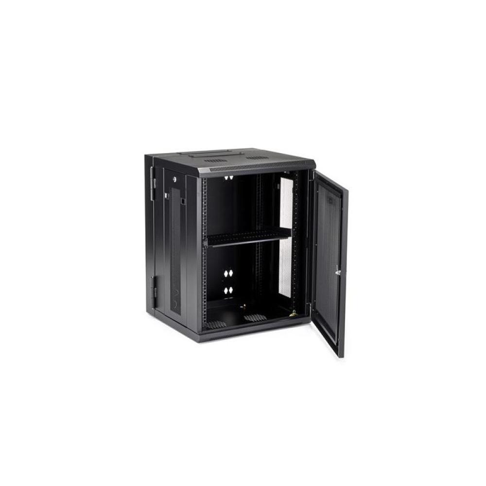 StarTech.com - Armario Rack de Pared para Servidores 15U 19" 4 Columnas y Estante 1U - Rack de Servidores de Montaje en Pared co