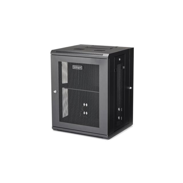 StarTech.com - Armario Rack de Pared para Servidores 15U 19" 4 Columnas y Estante 1U - Rack de Servidores de Montaje en Pared co