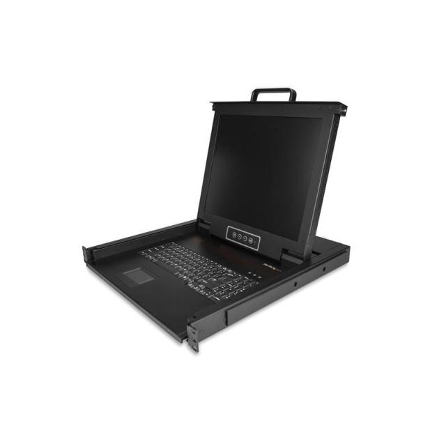 StarTech.com - Consola KVM de Montaje en Rack - Teclado QWERTY - KVM para Rack de Servidores de 1 puerto VGA con Monitor LCD de