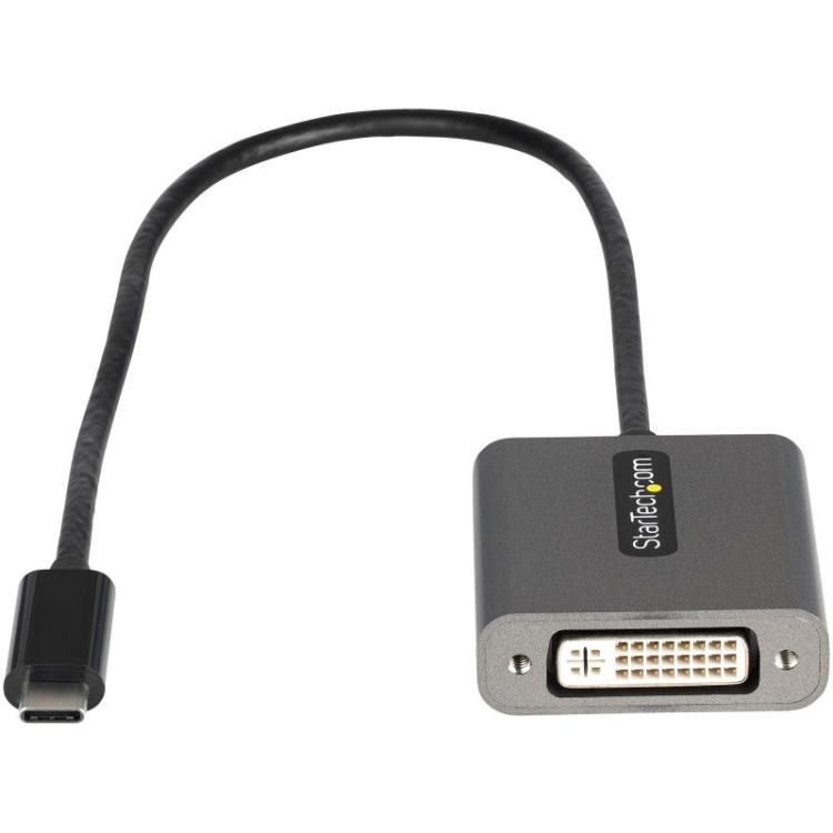StarTech.com - Adaptador USB C a DVI - Conversor de Vídeo USB Tipo C a DVI-D para Monitor/Proyector - Compatible con Thunderbolt