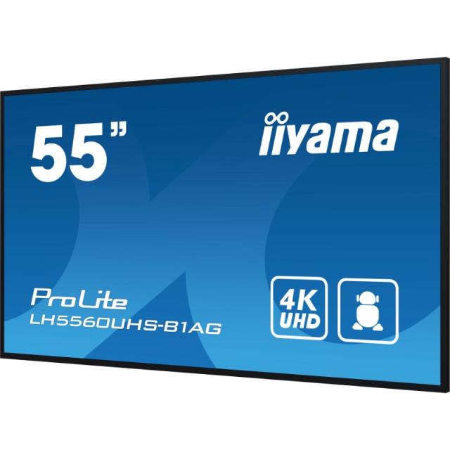 iiyama - LH5560UHS-B1AG pantalla de señalización Pizarra de caballete digital 138,7 cm (54.6") LED Wifi 500 cd / m² 4K Ultra HD