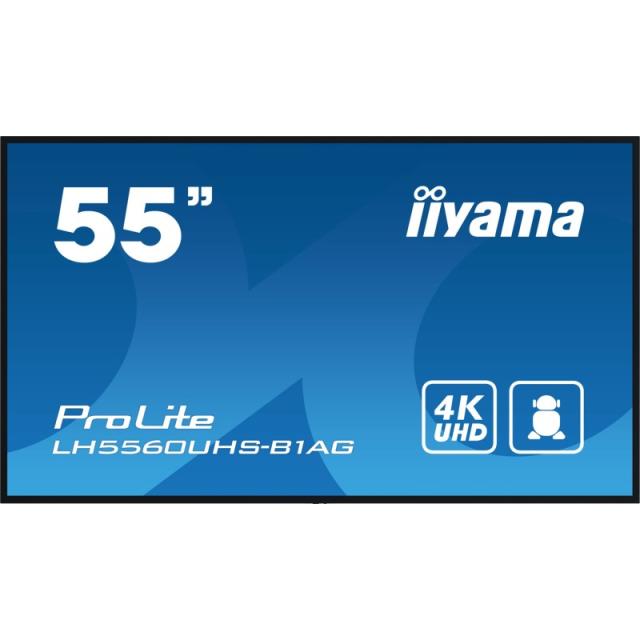 iiyama - LH5560UHS-B1AG pantalla de señalización Pizarra de caballete digital 138,7 cm (54.6") LED Wifi 500 cd / m² 4K Ultra HD