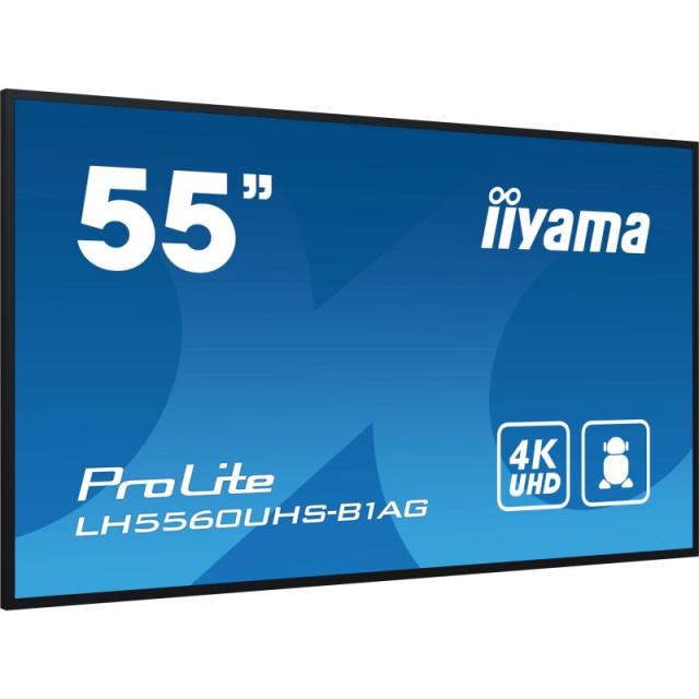 iiyama - LH5560UHS-B1AG pantalla de señalización Pizarra de caballete digital 138,7 cm (54.6") LED Wifi 500 cd / m² 4K Ultra HD