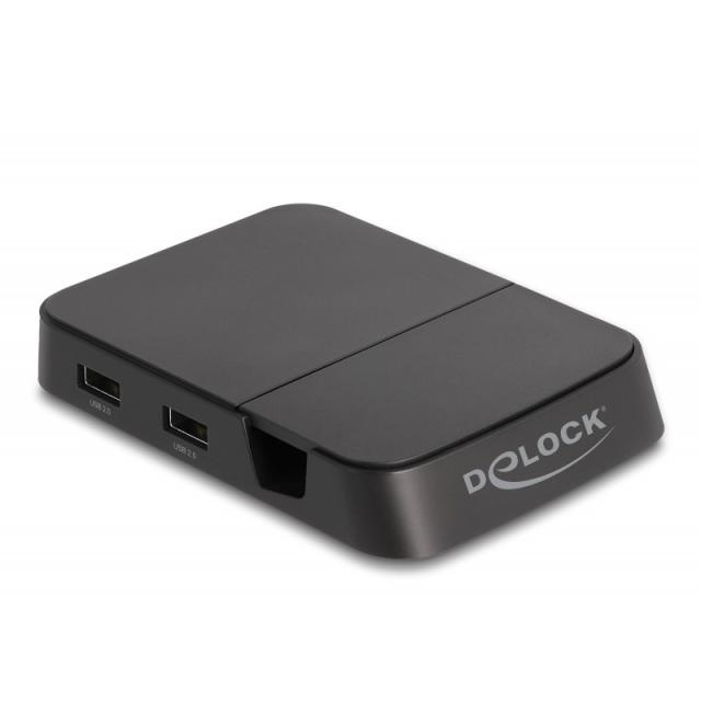 DeLOCK - Estación de acoplamiento para smartphone 4K con soporte integrado - HDMI/USB/Concentrador/SD/Micro SD para Android o Wi